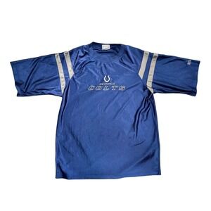 NFL Indianapolis Colts Embroidered Logo Football Jersey Blue Mens XL
